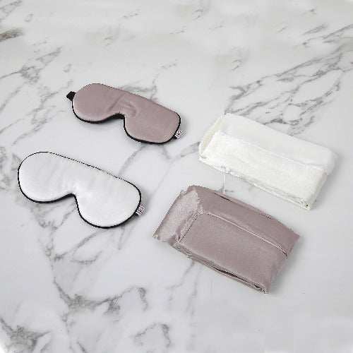 silk pillowcase and silk eye mask set