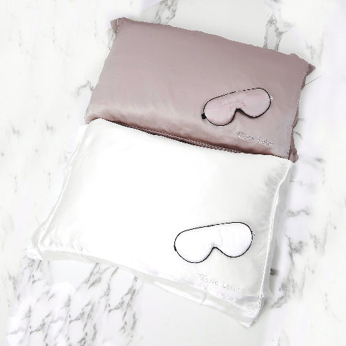 Silk Pillowcase and Eye Mask Set