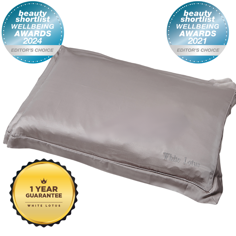 White Lotus Pure Silk Pillowcase for wrinkles and hair loss