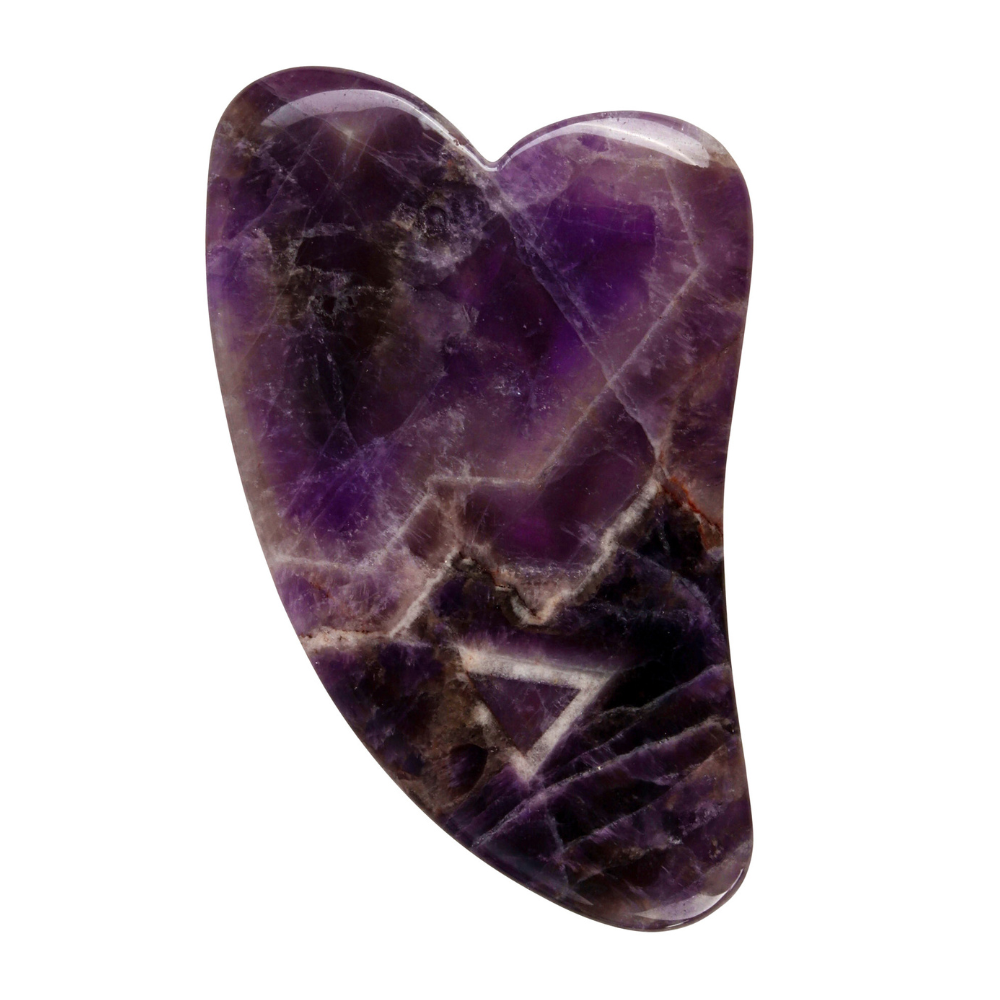 Amethyst Gua Sha - Genuine Crystal by White Lotus US