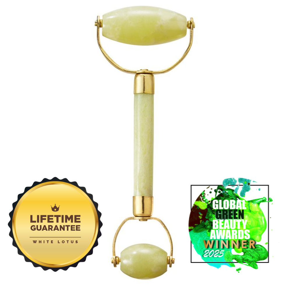 Double Headed Jade Roller - Natural Chemical Free Crystal in a Signatu