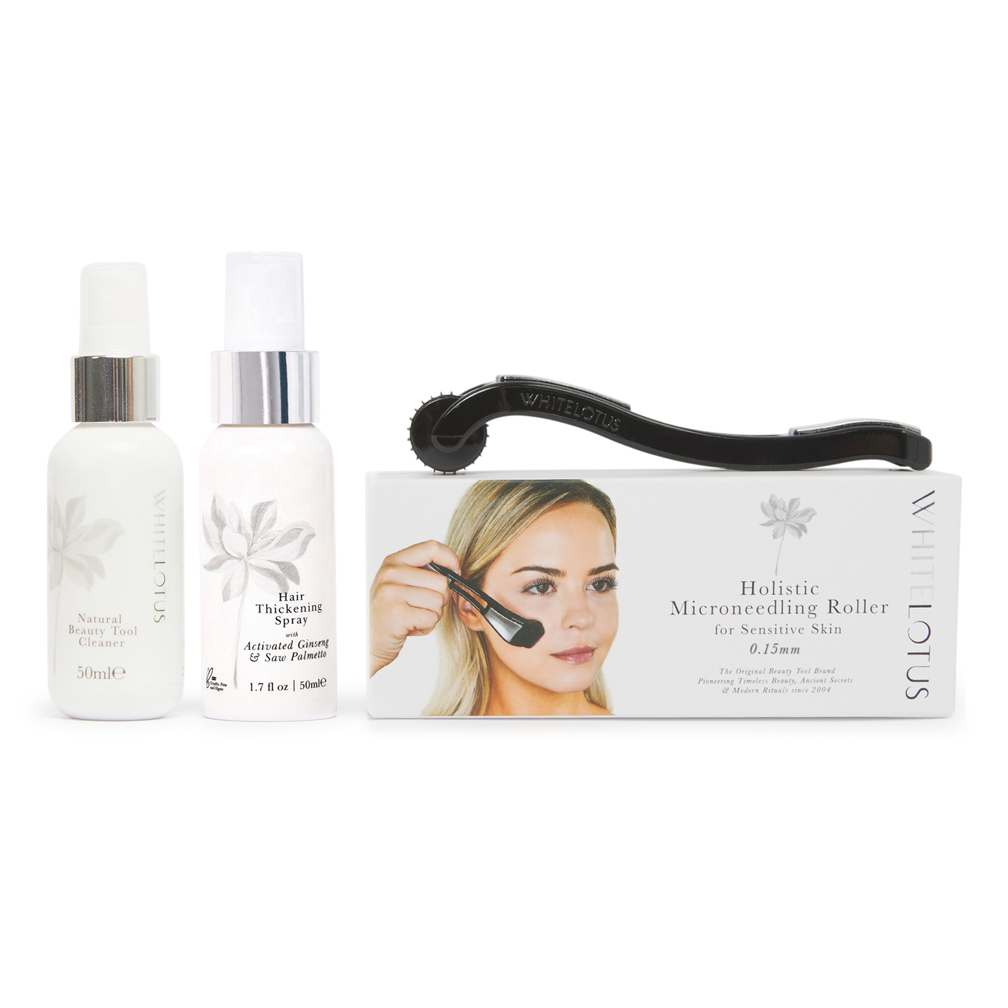 Kit de Microneedling para el Cabello 0.15mm | Sistema Completo de Tratamiento para el Cuero Cabelludo | Spray para Restauración Capilar