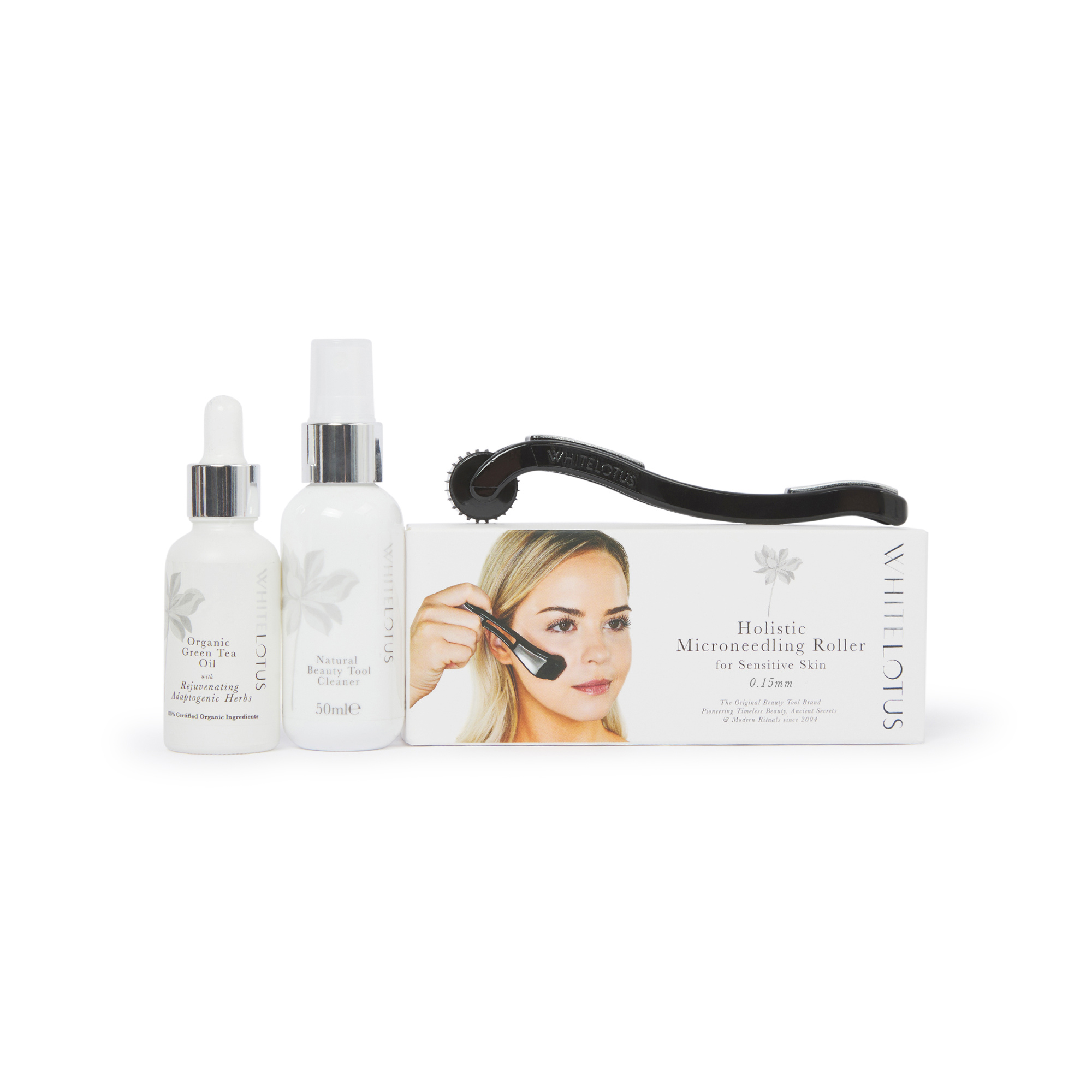 Sensitive Skin Dermaroller Kit 0.15mm | Complete Microneedling Set | Natural Beauty Cleaner