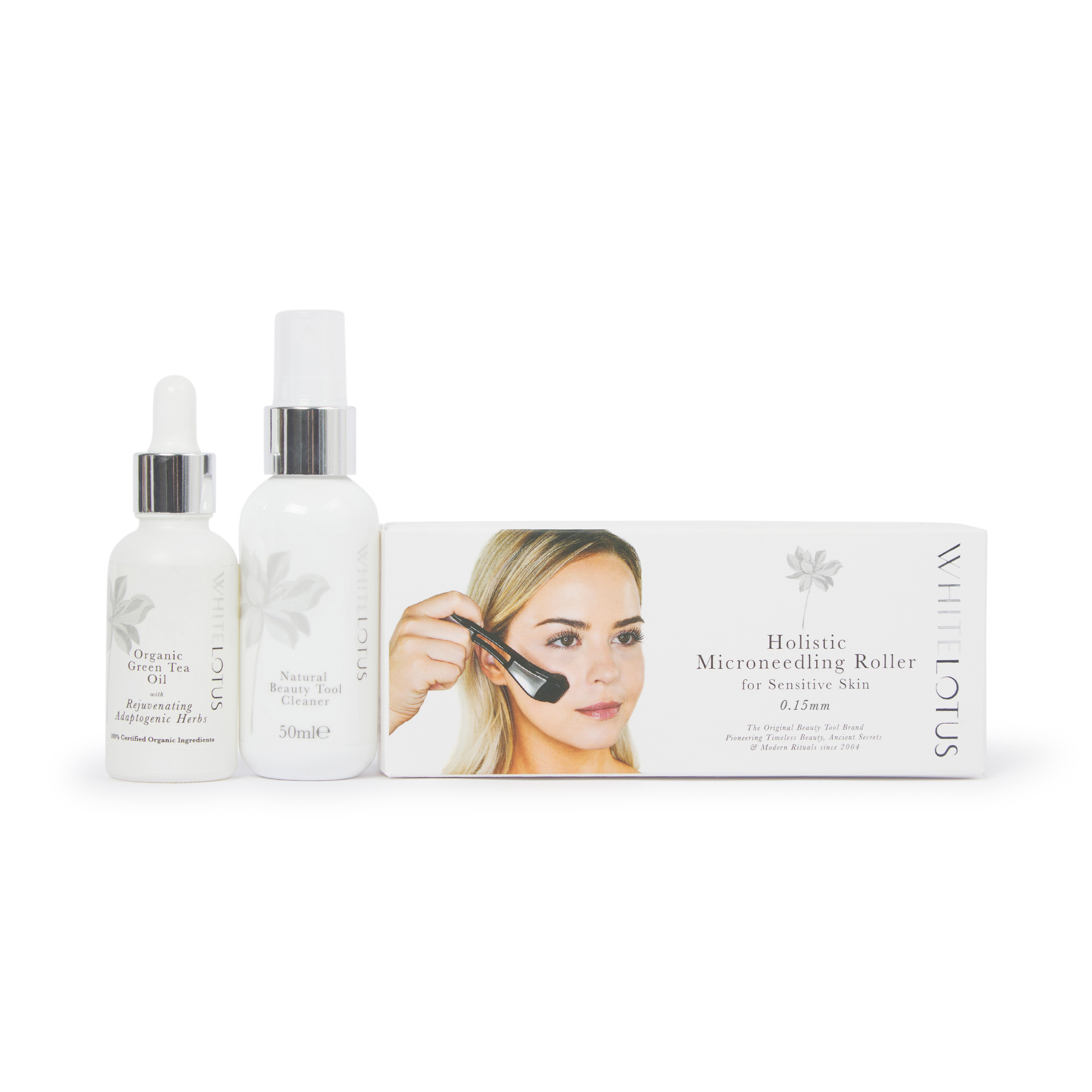 Sensitive Skin Dermaroller Kit 0.15mm | Complete Microneedling Set | Natural Beauty Cleaner