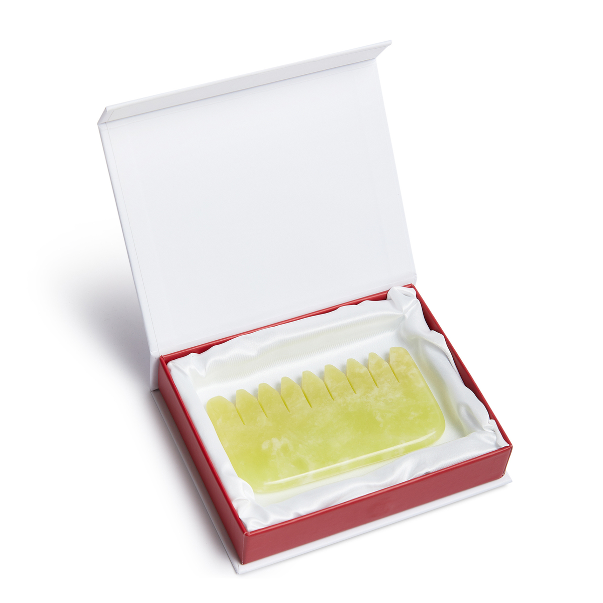 Peine de Cristal de Jade - Cristal Natural Libre de Químicos en una Caja Forrada de Seda de Firma
