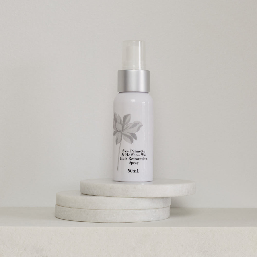 Spray para la pérdida de cabello de Saw Palmetto y He Shou Wu 50mL