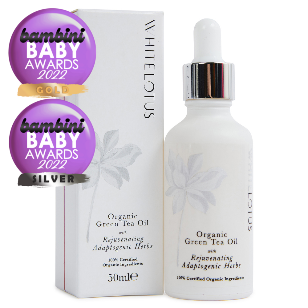 Huile de thé vert biologique avec des herbes adaptogènes rajeunissantes 50mL US