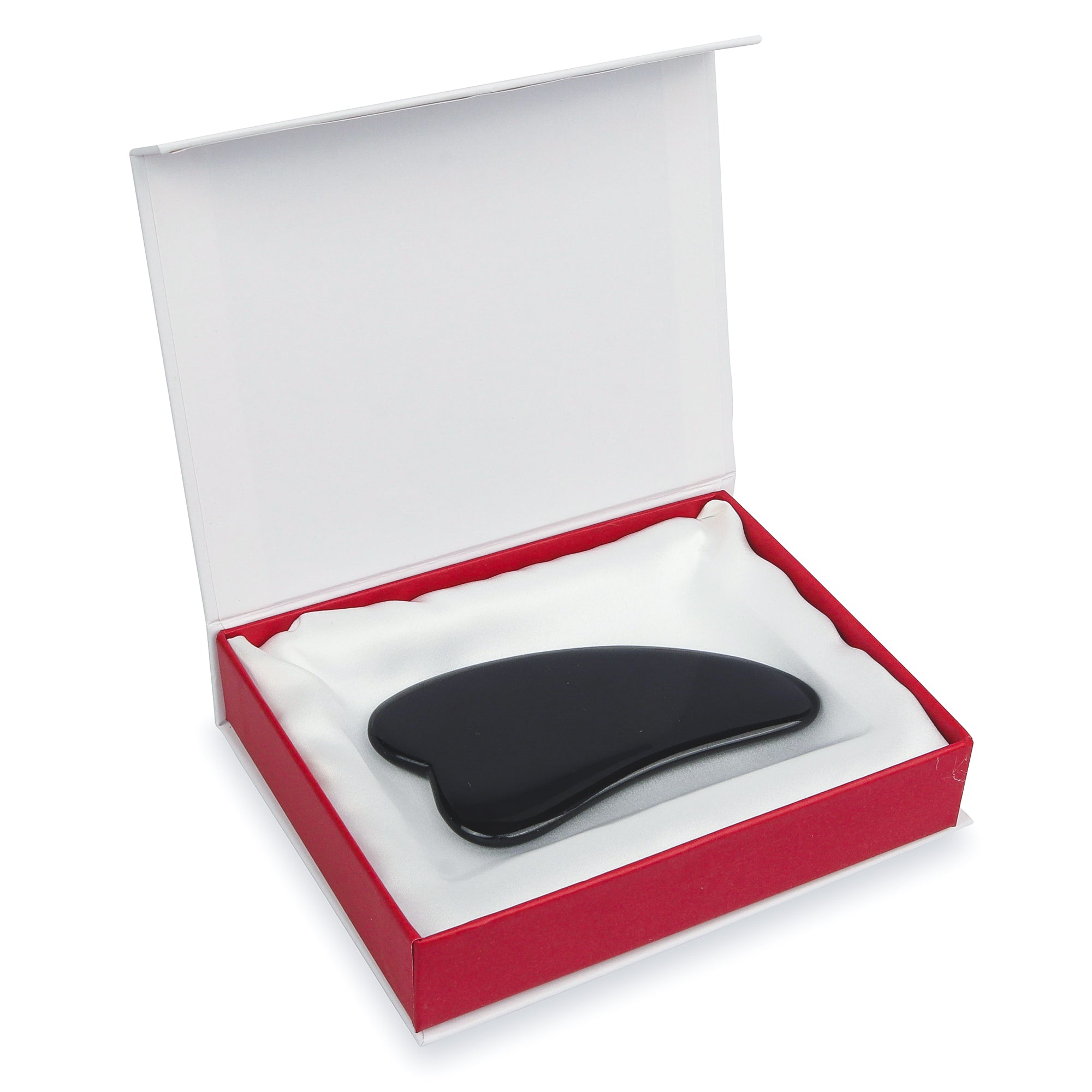 Gua Sha en Tourmaline - Cristal Naturel Sans Produits Chimiques dans une Boîte Doublée de Soie Signature