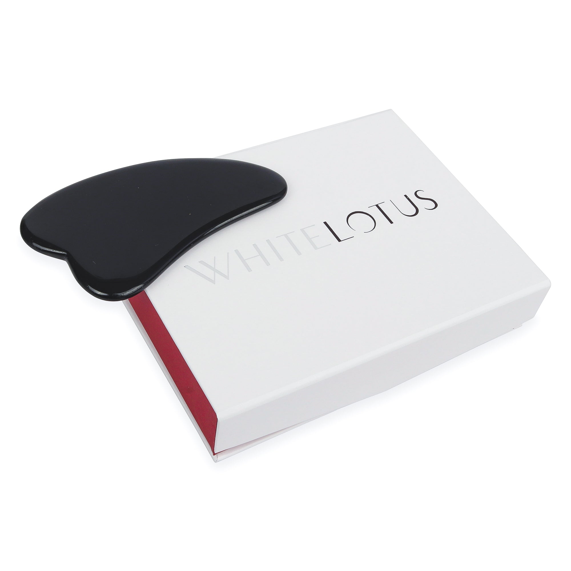 Gua Sha en Tourmaline - Cristal Naturel Sans Produits Chimiques dans une Boîte Doublée de Soie Signature