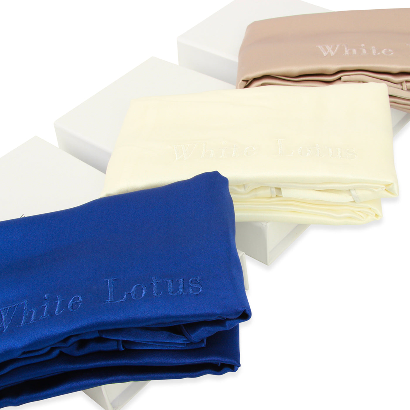 Silk Pillowcase  White Lotus 