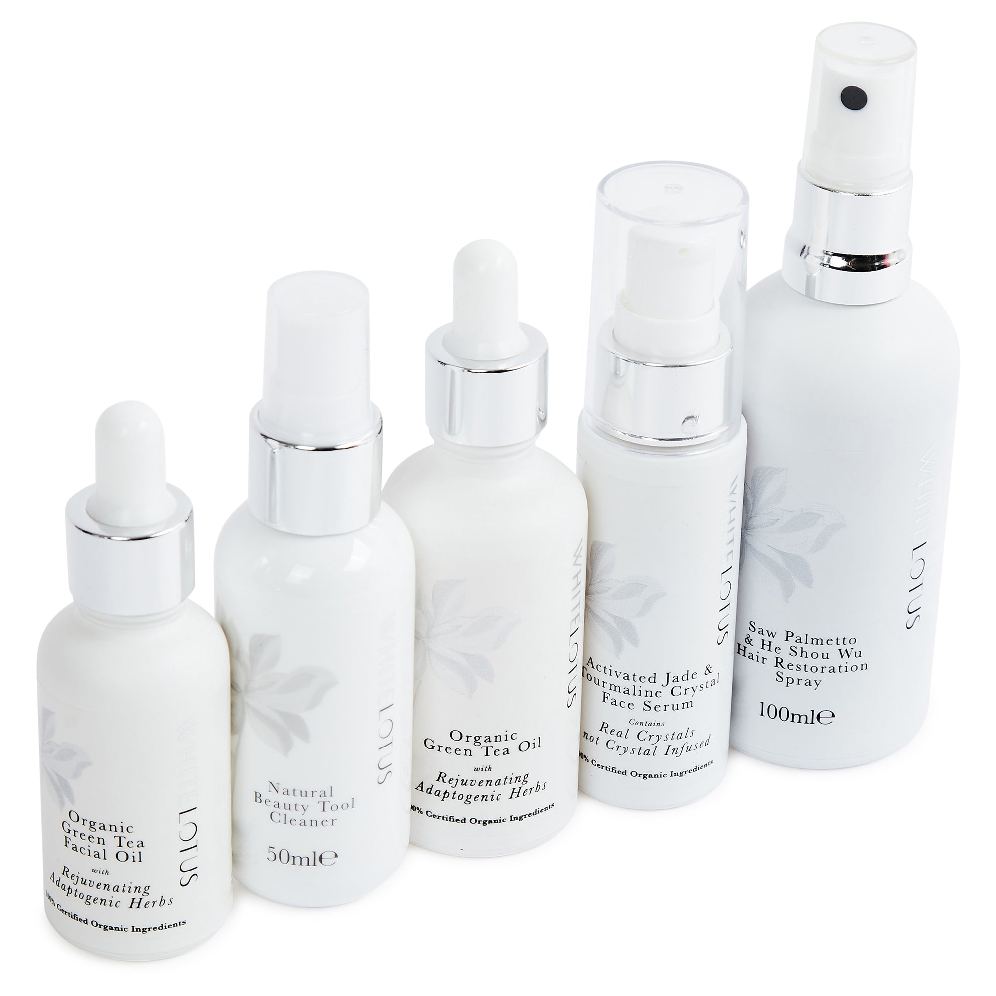 white lotus skincare product range