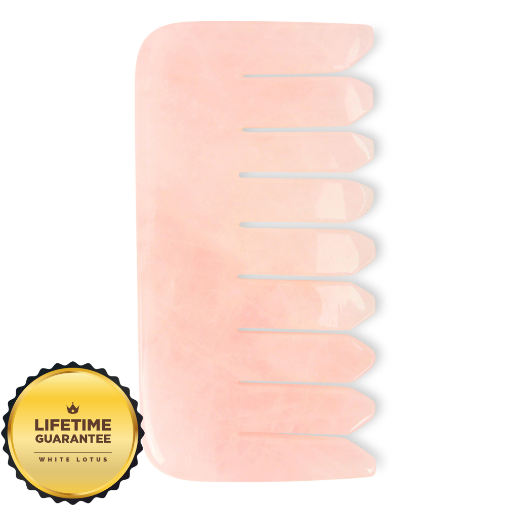 Rose Quartz Comb - Natural Chemical Free Crystal in a Signature Silk Lined Box
