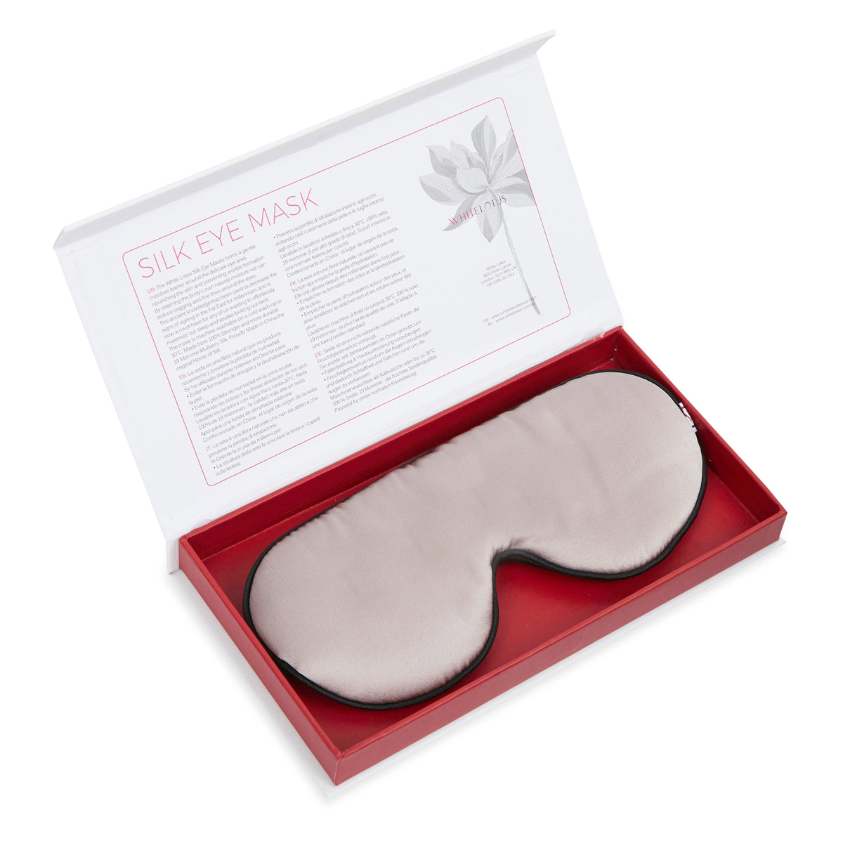 100% Seda Pura Máscara para los Ojos - Reduce Arrugas Mientras Duermes -