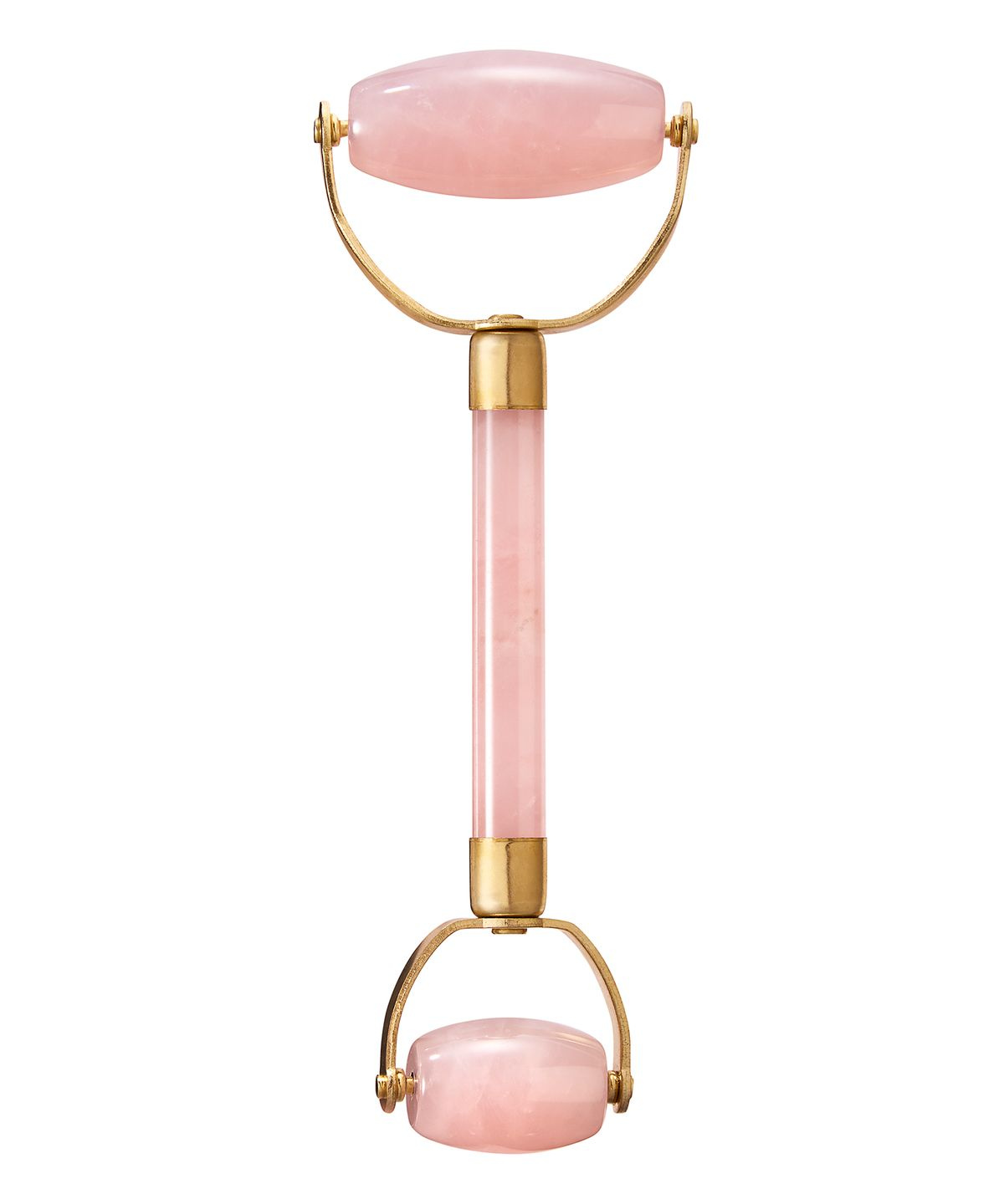 Double Headed Rose Quartz Roller - Natural Chemical Free Crystal in a Silk Lined Box US