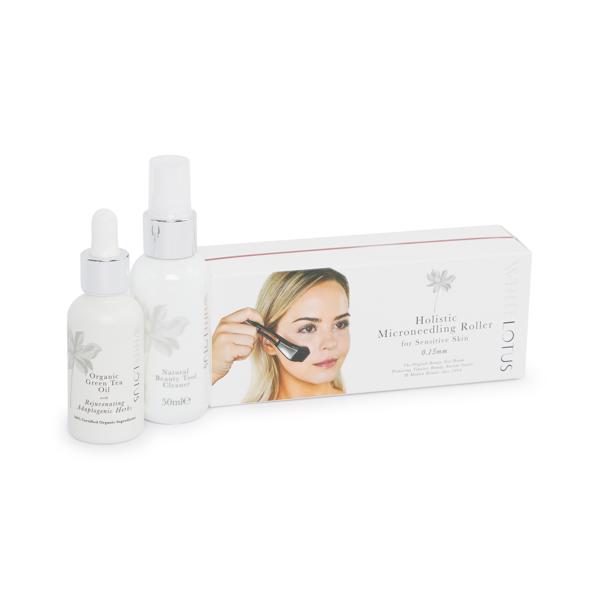 Sensitive Skin Dermaroller Kit 0.15mm | Complete Microneedling Set | Natural Beauty Cleaner