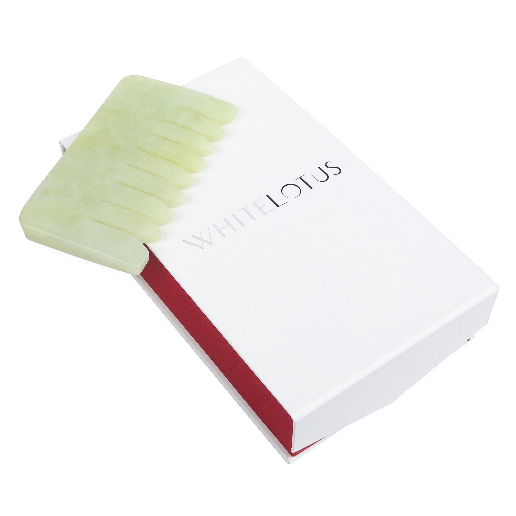 Jade Crystal Comb - Natural Chemical Free Crystal in a Signature Silk Lined Box