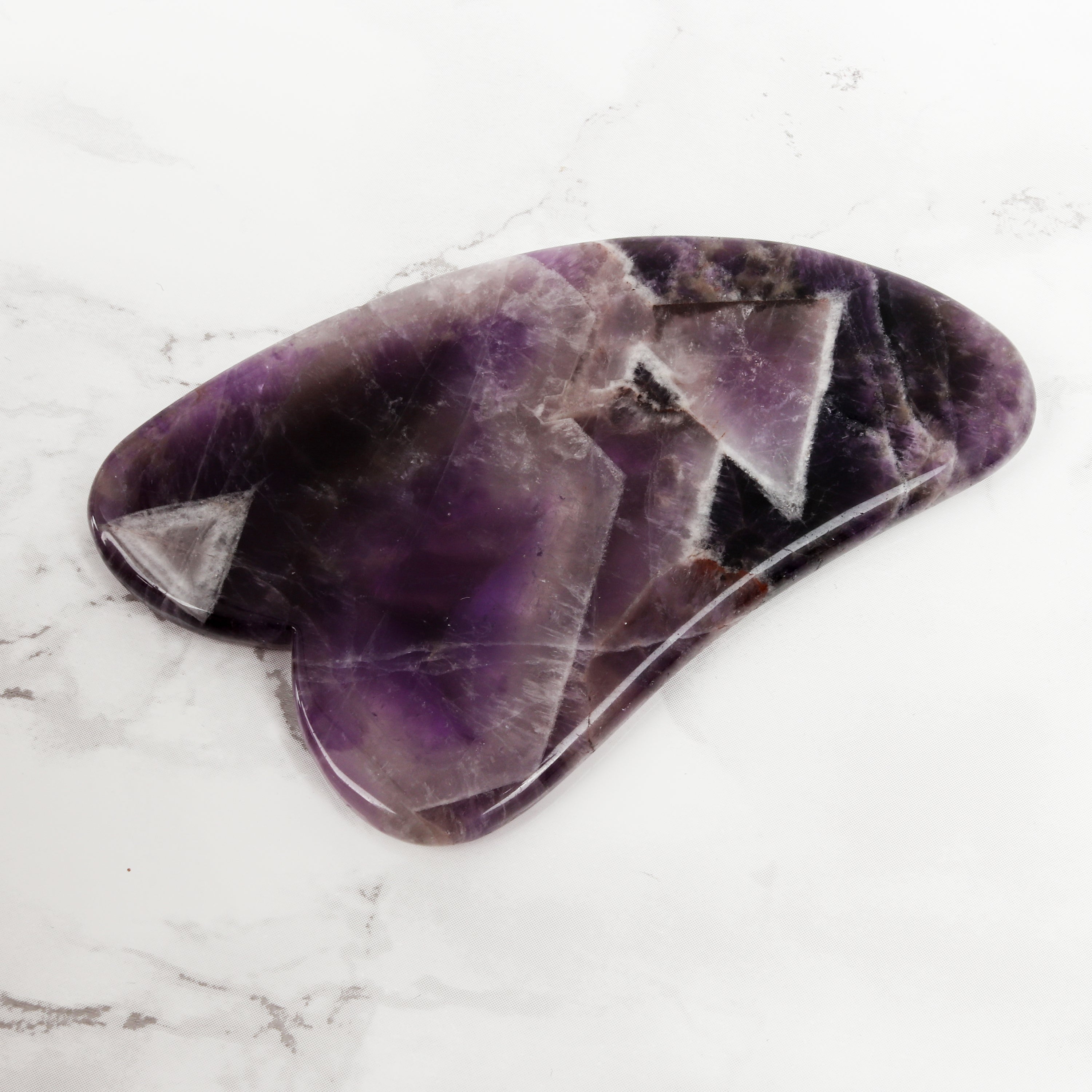 Gua Sha en Améthyste - Cristal Authentique par White Lotus