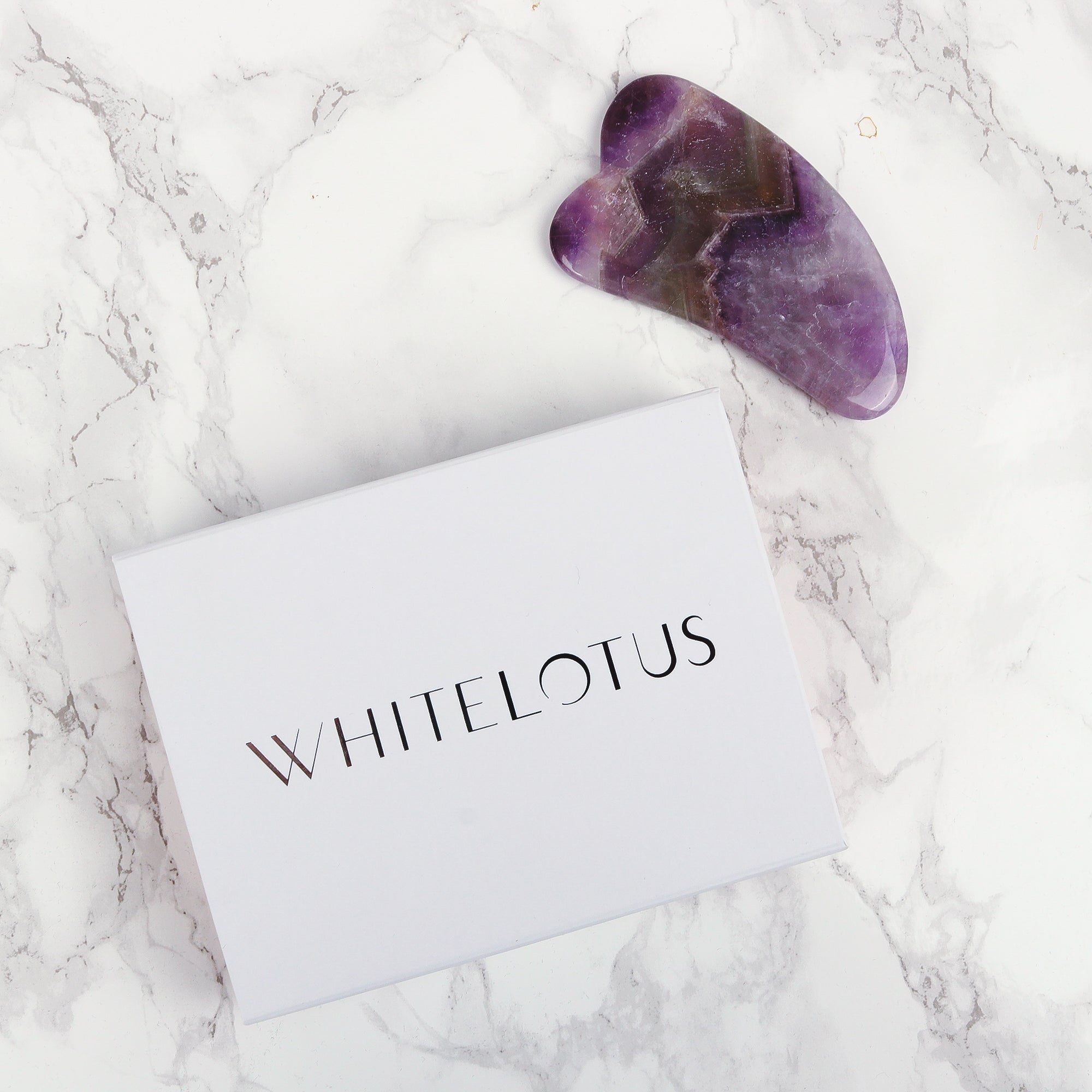 Gua Sha de Amatista - Cristal Genuine de White Lotus