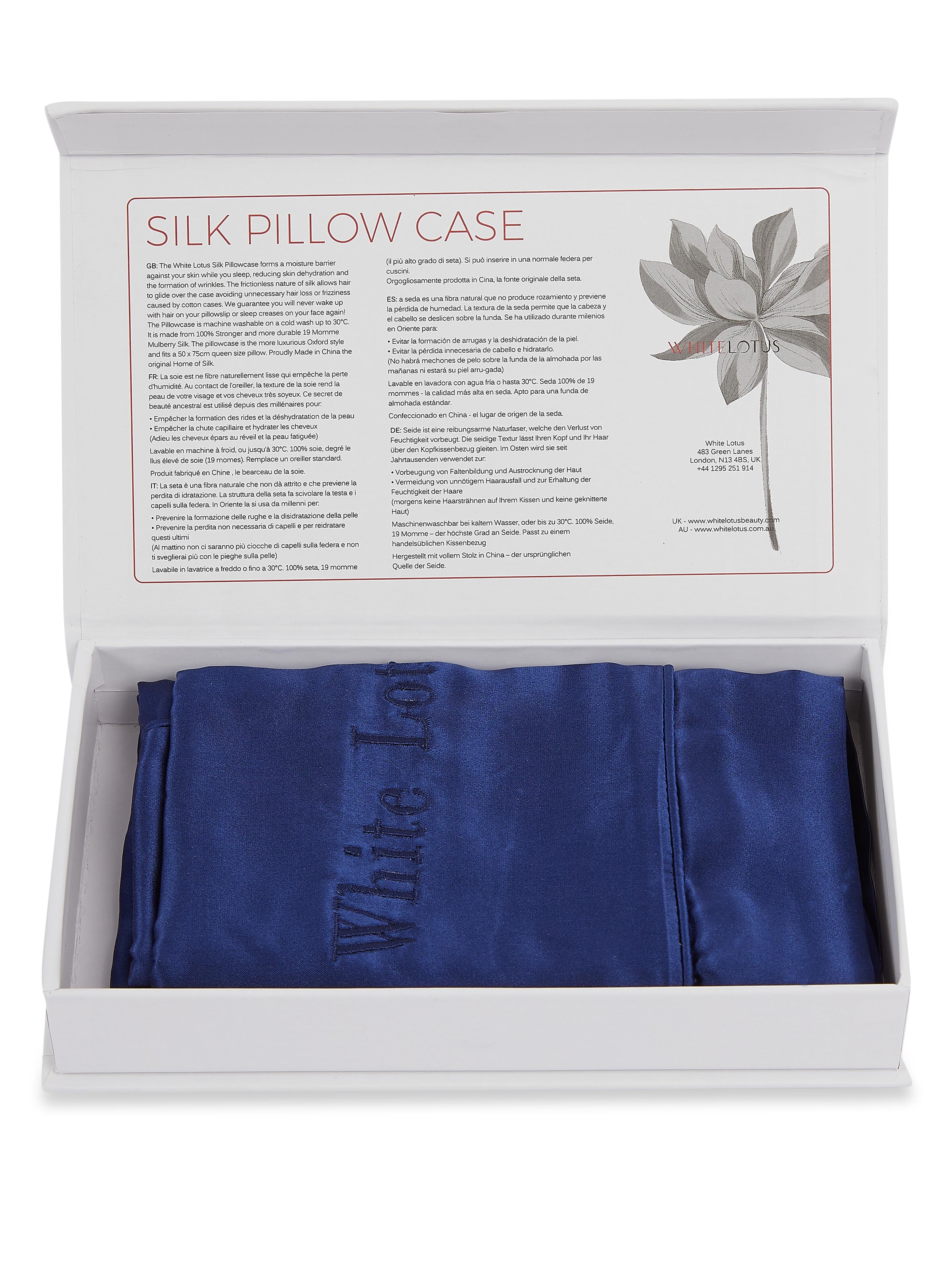 White Lotus Pure Silk Pillowcase for wrinkles and hair loss